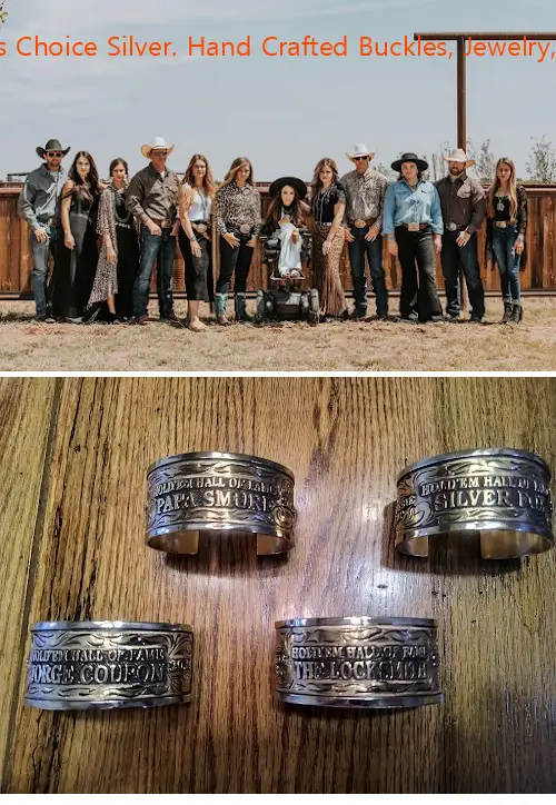 champions choice silver hand crafted buckles jewelry  awards tx