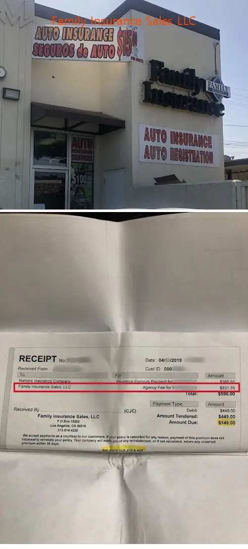 family insurance sales llc ca 90002