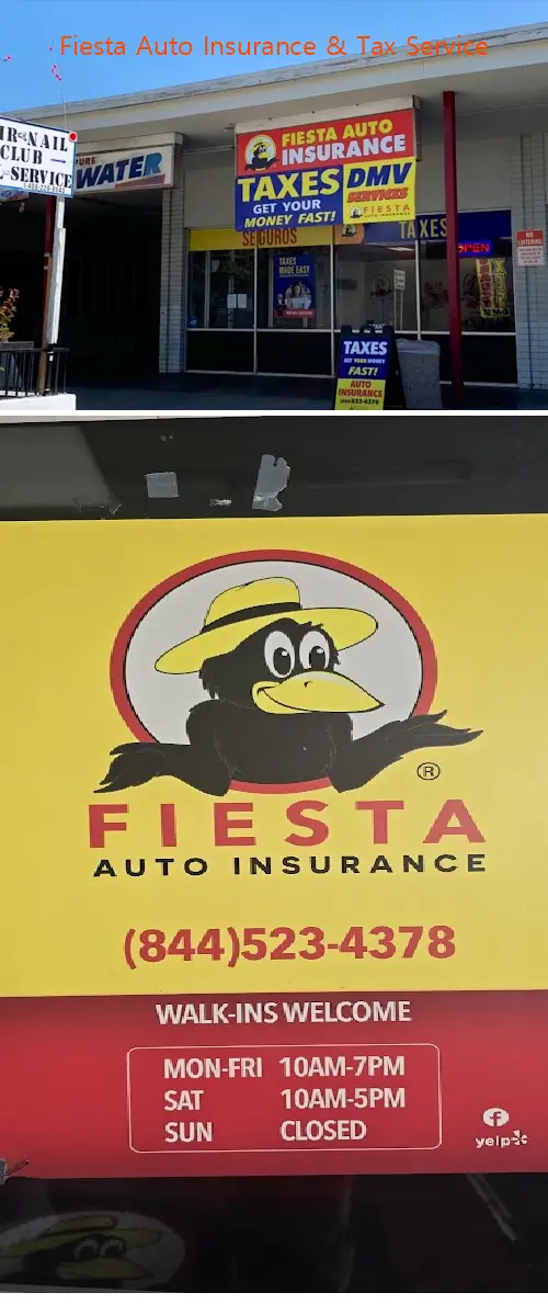fiesta auto insurance  tax service ca 95111