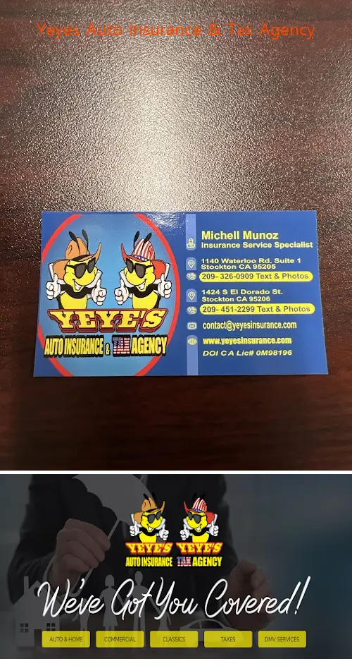 yeyes auto insurance  tax agency ca 95206