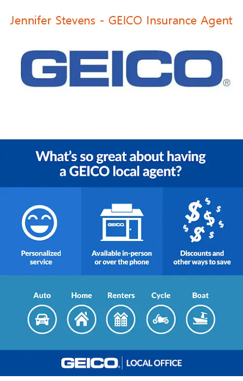 jennifer stevens  geico insurance agent la 70605