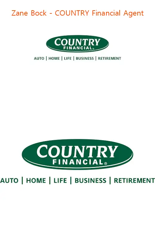 zane bock  country financial agent wa