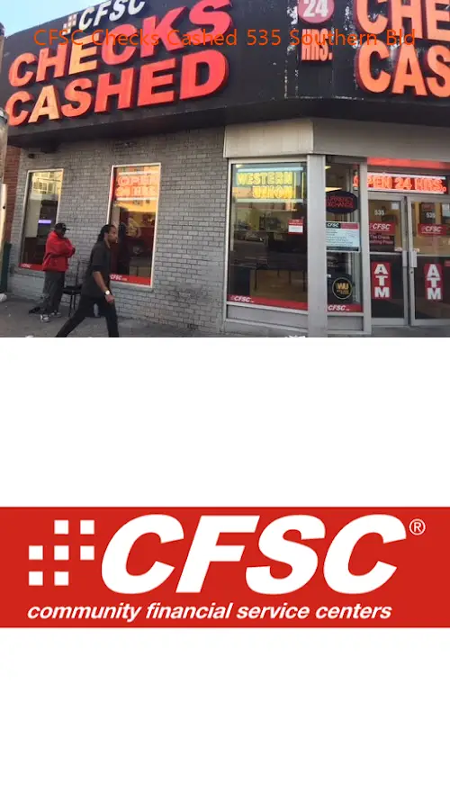 cfsc checks cashed 535 southern bld ny