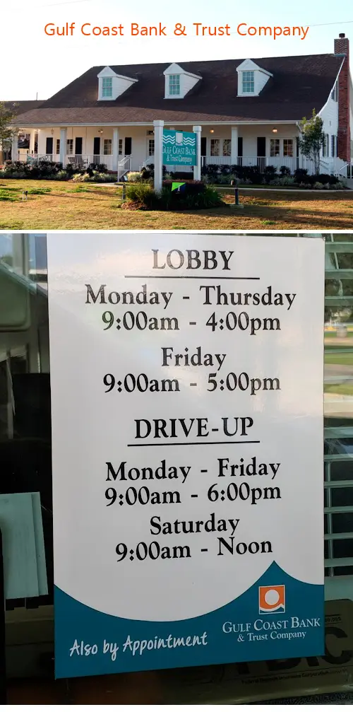 gulf coast bank  trust company la 70043