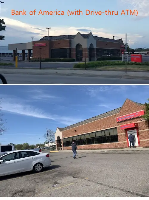 bank of america with drivethru atm mi 48146