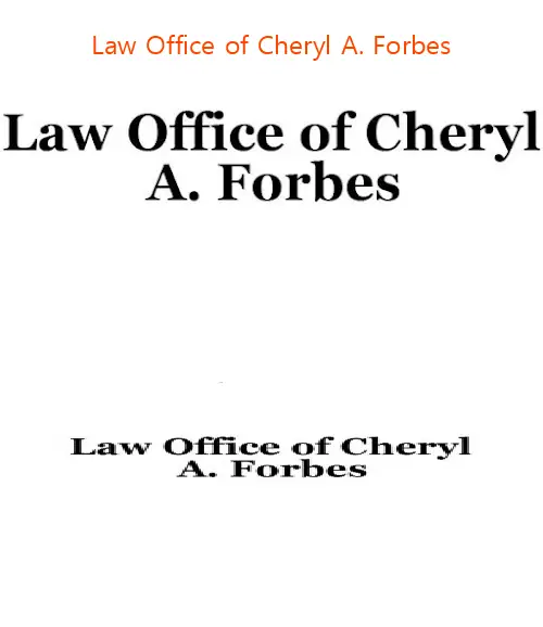 law office of cheryl a forbes ca